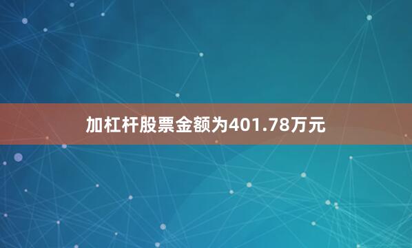 加杠杆股票金额为401.78万元
